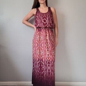 Pink Republic Red/Orange Tank Maxi Dress Size Medium